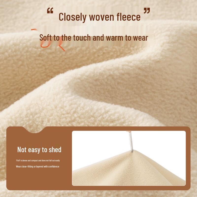 MINISO Men's Thick Fleece Lined Zip-Up Hoodie