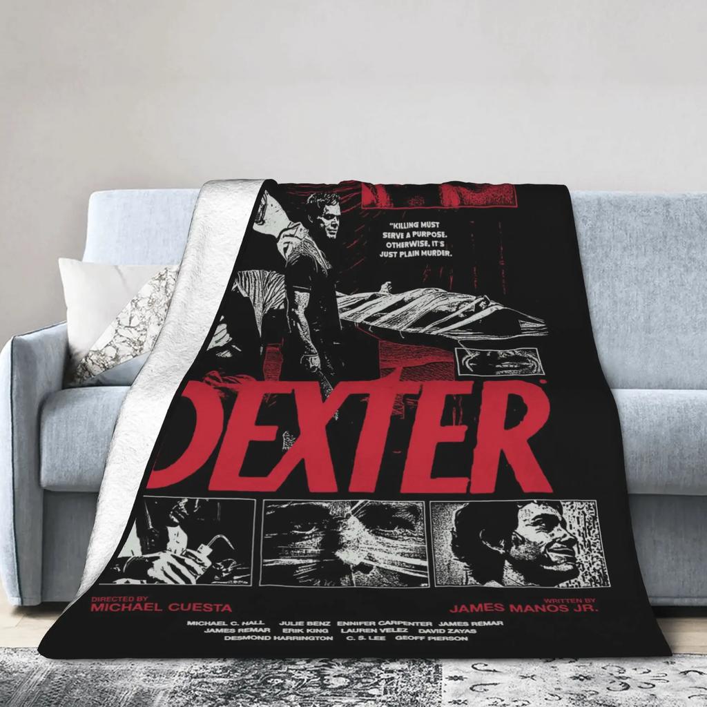 Dexter Morgan Soft Plush Throw Blanket for Kids Cozy Flannel Bedspread Bedroom Bed Cover