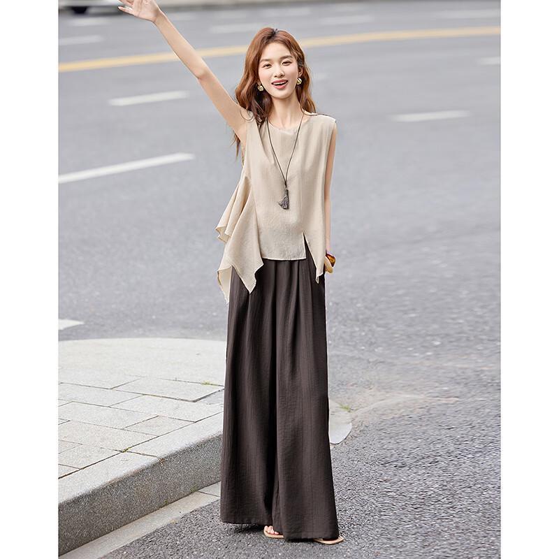 Summer Textured Casual Women's Two-Piece Set
