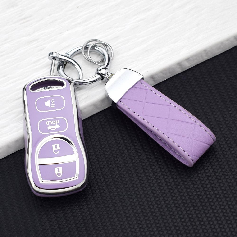 Premium Soft TPU Key Case for Nissan Altima Sentra X-trail Frontier Maxima Armada Tiida for Infiniti QX56 FX35 JA60 Keychains