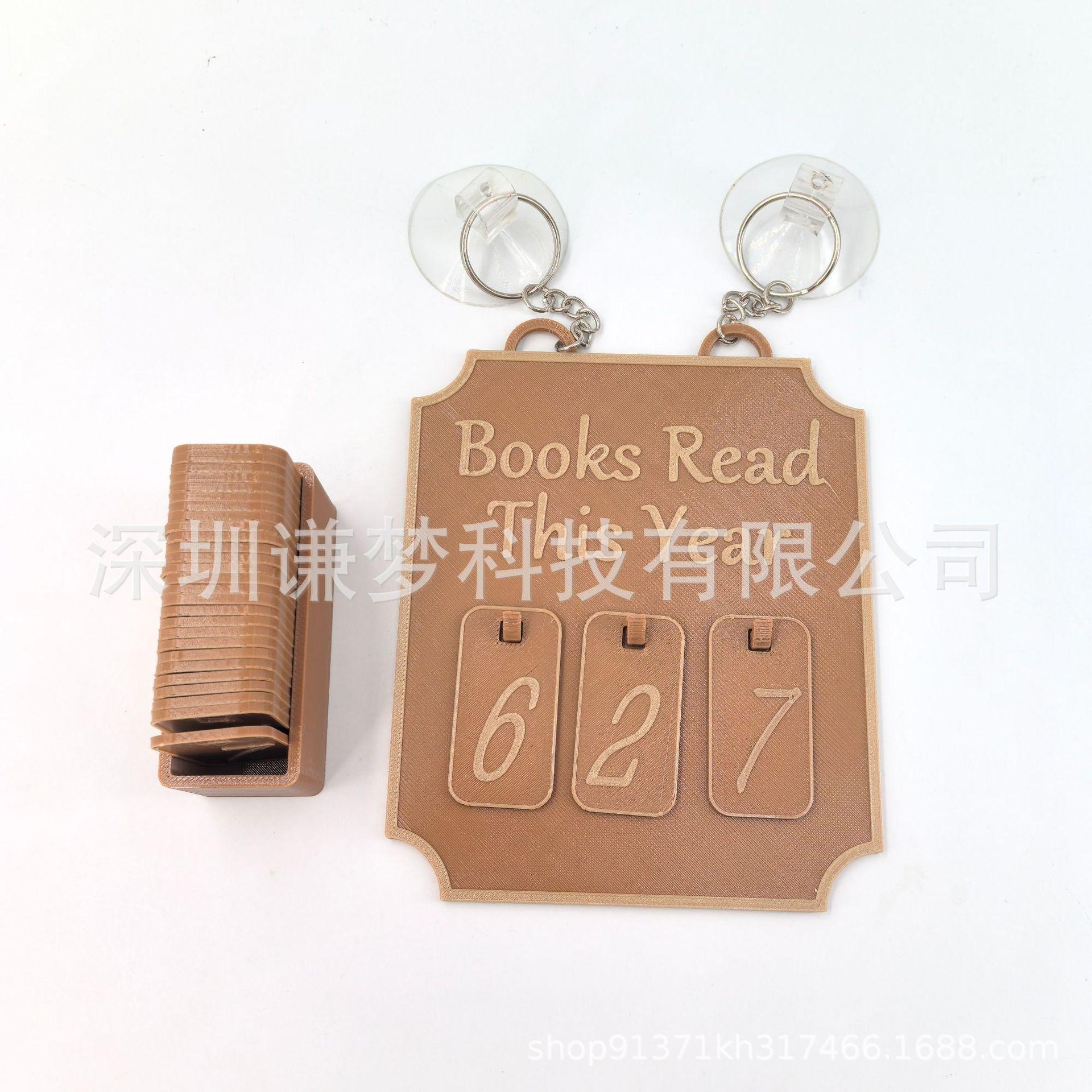 

Vintage Style Hanging Bookshelf Counter For Tracking Books Read This Year, Decorative Bookish Home And Library Ornament