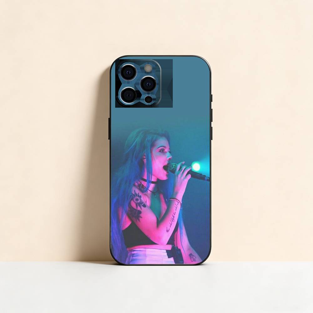 Singer Halsey Phone Case For iPhone 17,16,15,14,13,12,11 Plus,Pro Max,XS,Soft Silicone Black Cover