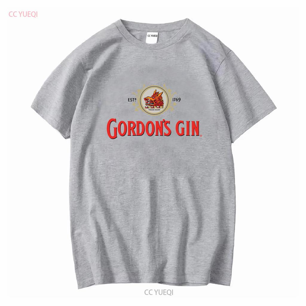 Gordons Dry Gin Logo T-Shirt Vintage Schweres Baumwoll-S 3X Kostenloser Versand USA lange oder kurze Ärmel Vintage Gewaschene Grafik Unisex