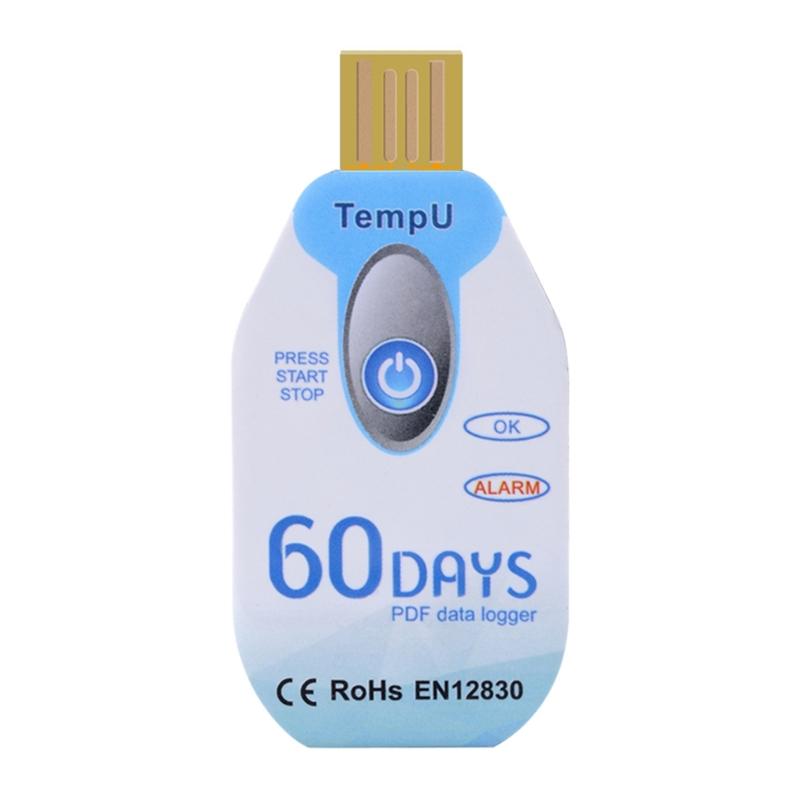 Digital Temperature & Humidity Data Logger Single Use PDF Report USB Port 10000 Points High Accuracy Cold Chain