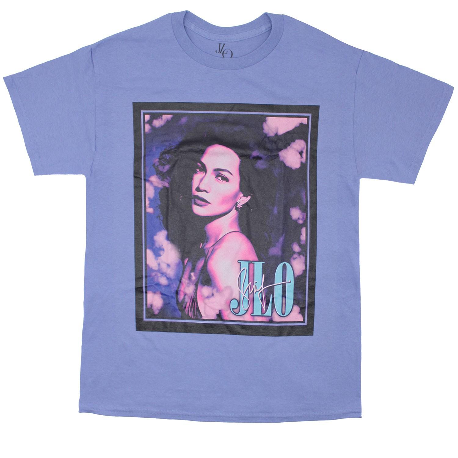 Men s Jennifer Lopez JLO Boxed Logo & Photo T-shirt XX-Large Lavender S