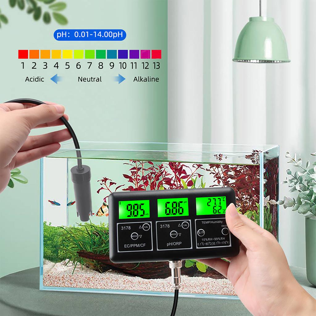 7 in 1 PH Meter for Water Digital Water Quality Tester ECCelsius CelsiusPHCelsiusCFCelsiusORPCelsiusTemperatureCelsiusHumidity Meter with   Comm