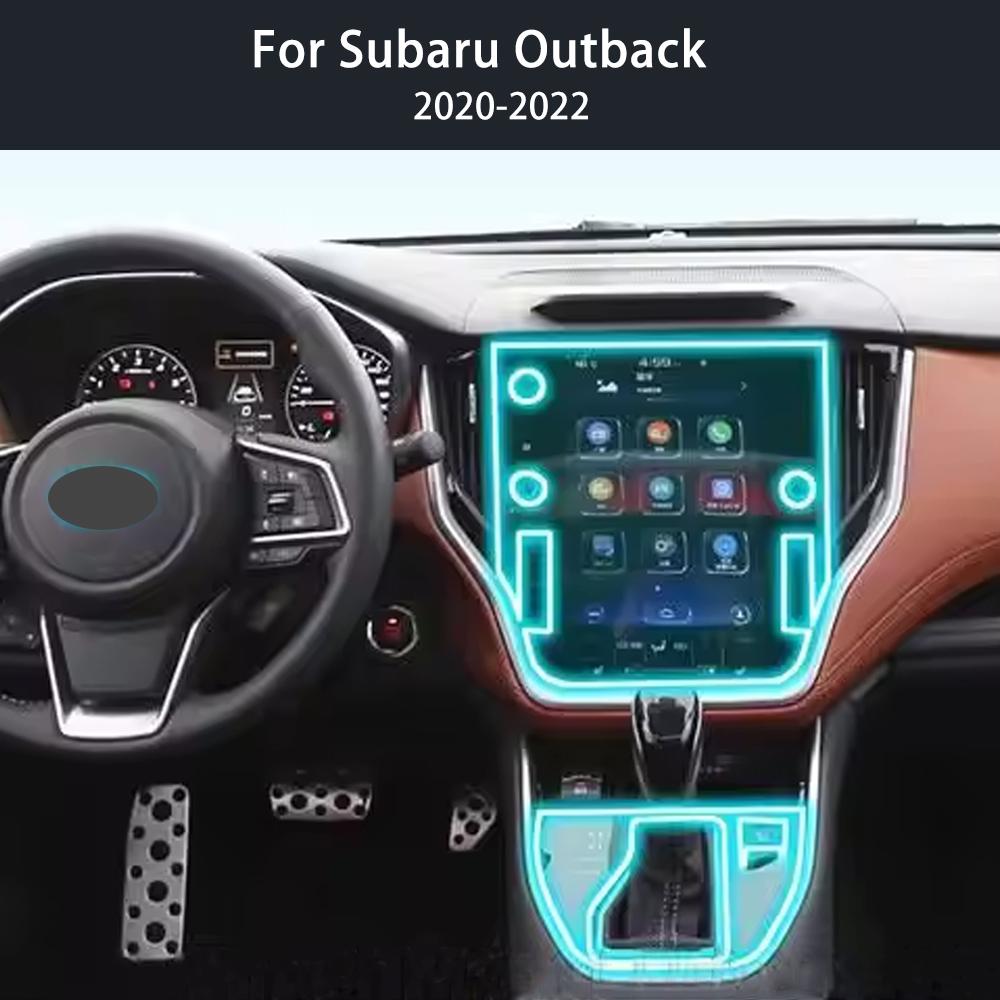 Pro Subaru Outback 2020 2021 2022 Ochranná fólie do interiéru Čirá TPU Neviditelný štít proti poškrábání Sada ozdobných fólií na palubní desku a dotykovou obrazovku