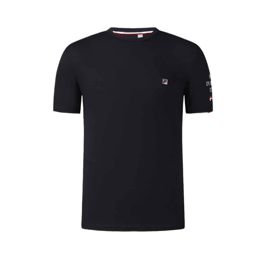Fila Comfortable Soft Solid Color Short Sleeve T-Shirt Men Tops A11M533136F-NV