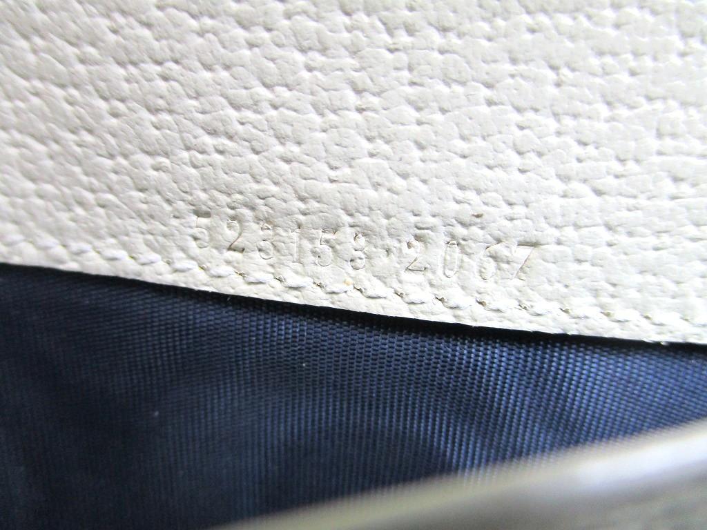 Authentic GUCCI GG Ophidia White Leather Web Strip Continental Wallet #b142  Open box