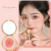KIADZIE Cheek Powder, Natural Color, Long-Lasting, Lightweight, Makeup for Women, Cute Packaging, Cosmetic Item (02-Orange Pink)