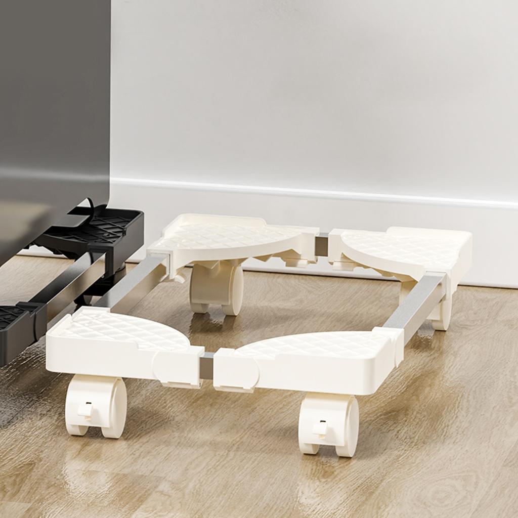 Computer Tower Stand Adjustable Mobile CPU Bracket with Universal Wheel Stainless Steel PC Tower