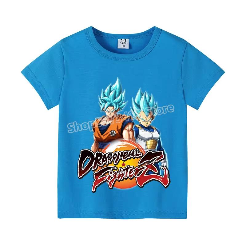 Colorful Dragon Ball Sun T-shirt: Harajuku Style Short Sleeve for Kids