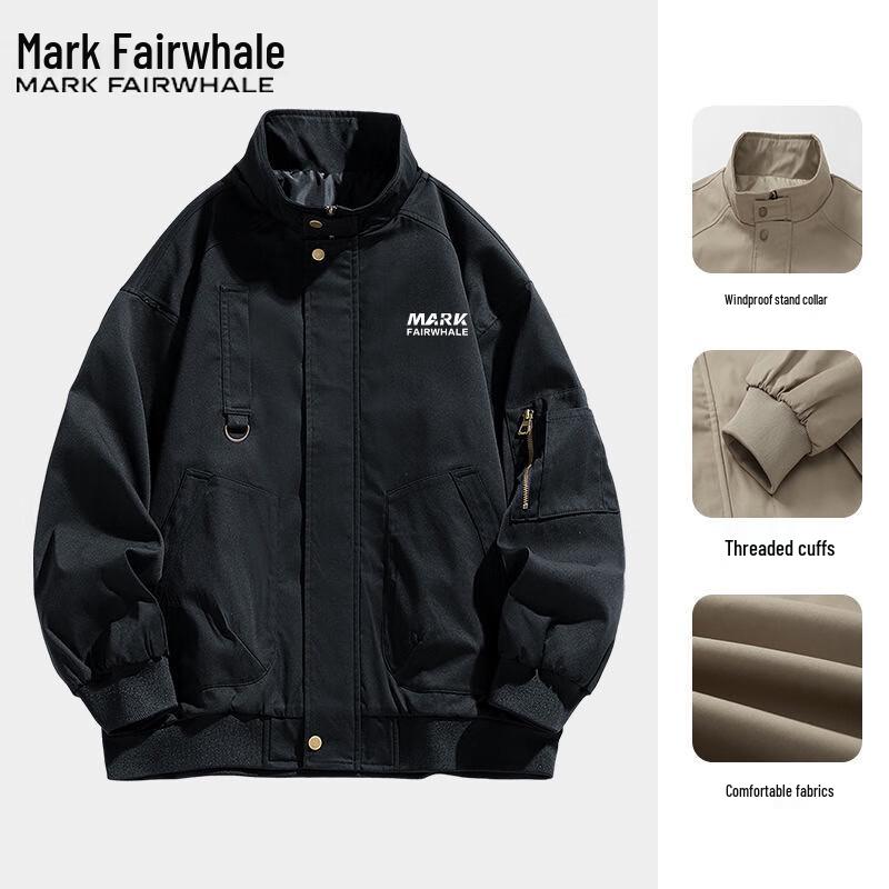 Mark Fairwhale Men's Stand-Collar Casual Jacket