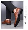 2025 Men's Genuine Leather Brogue Derby Shoes - Pointed Toe, Lace-up, Large Sizes
