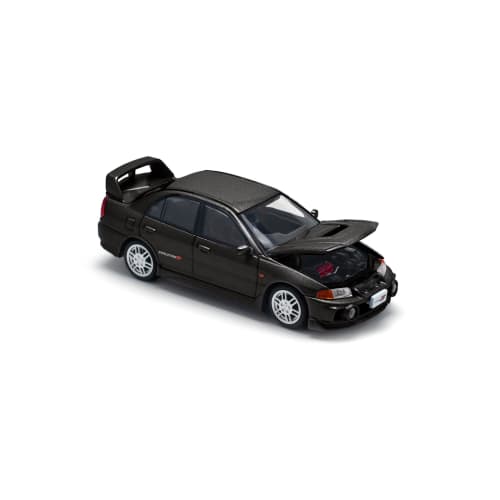 POP RACE 1/64 Mitsubishi Lancer Evolution IV - Pyrenees Black Pearl Finished Model PR640227