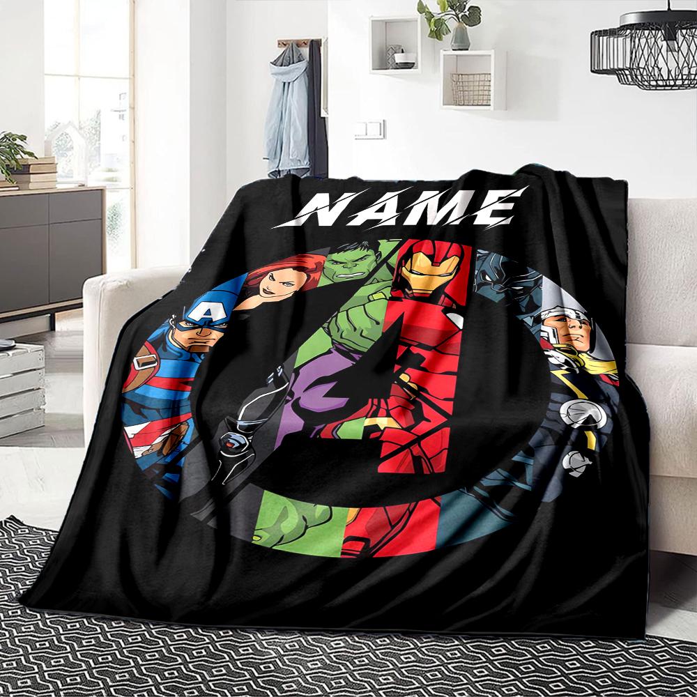 Custom Name Deadpool Wolverine blanket for Couch & Bed, Plush Cozy Fuzzy Blanket Super Soft & Warm Blankets for Fall and Winter. 090823