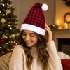 Multicolor Sequin Fabric Hat for Adults Kids Christmas Party Accessory Red Plaid