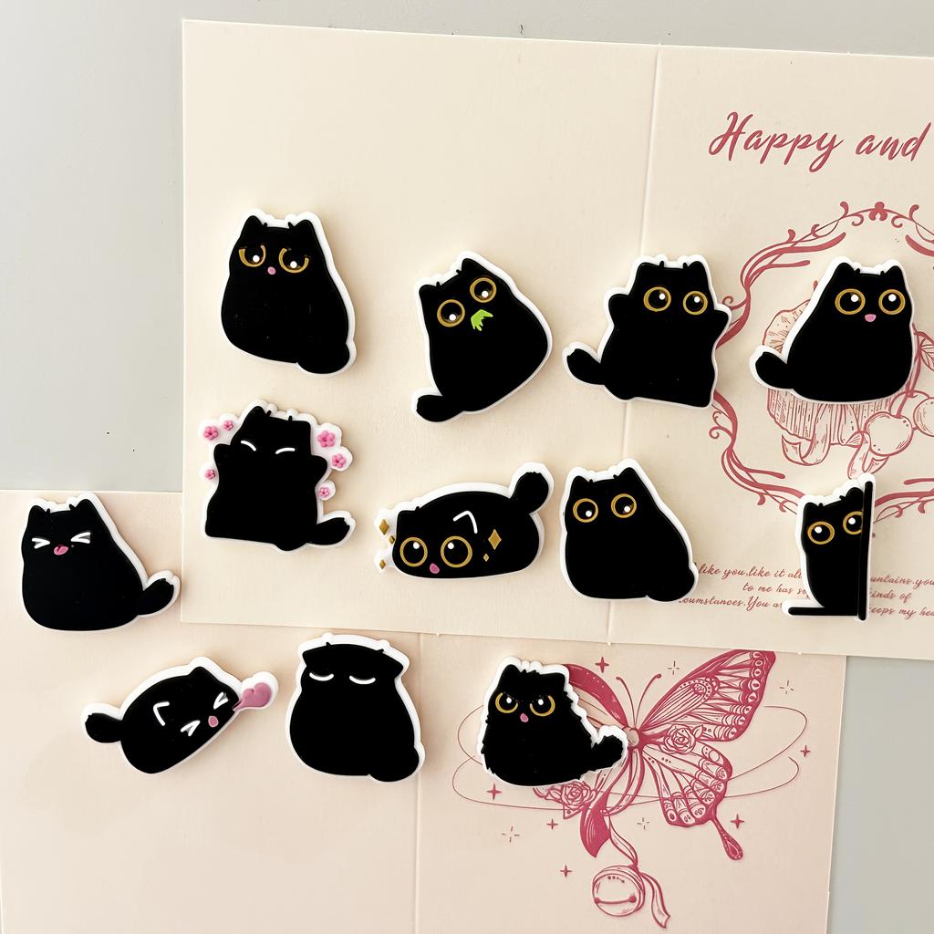 6Pcs Funny Cat Animals Fridge Magnets, Fun Cute Weird Magnetic Cat Magnets For Gaming Kitchen Home Decor Bumper School