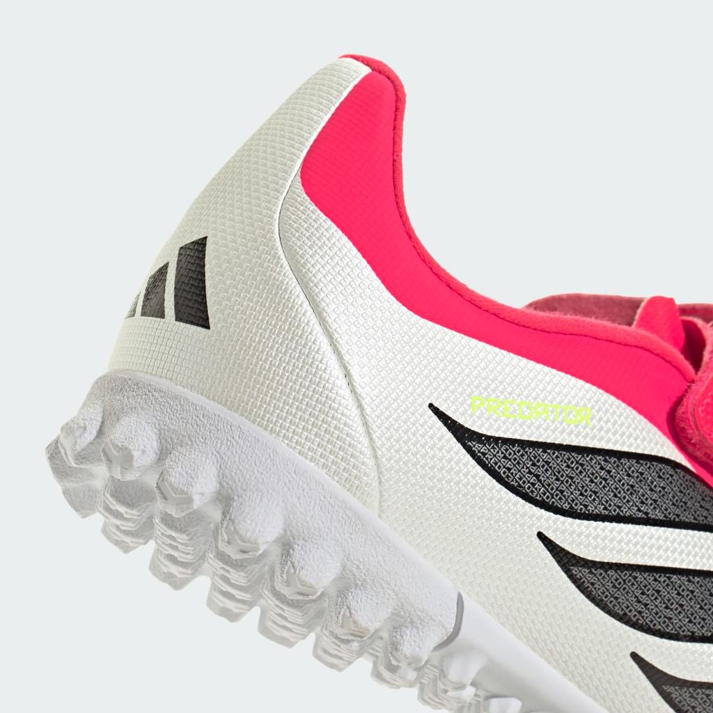 adidas PREDATOR CLUB Hook-and-Loop Turf Football Kids JS0367 Kids' Performance Sports Shoes Lucid Red / Core Black / Cloud White