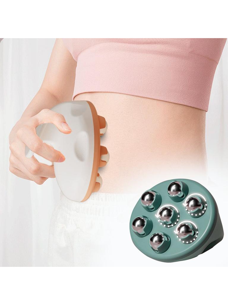 1pc Seven Ball Massage Roller Multi-Use Muscle Relaxer for Abdomen Arms Shoulders Waist Thighs Portable Ergonomic Massager