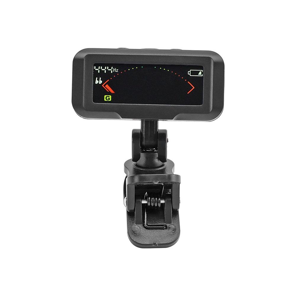 Rechargeable High-Definition Color Tuner for 12-Tone Guitar, Bass, Violin, and Ukulele.