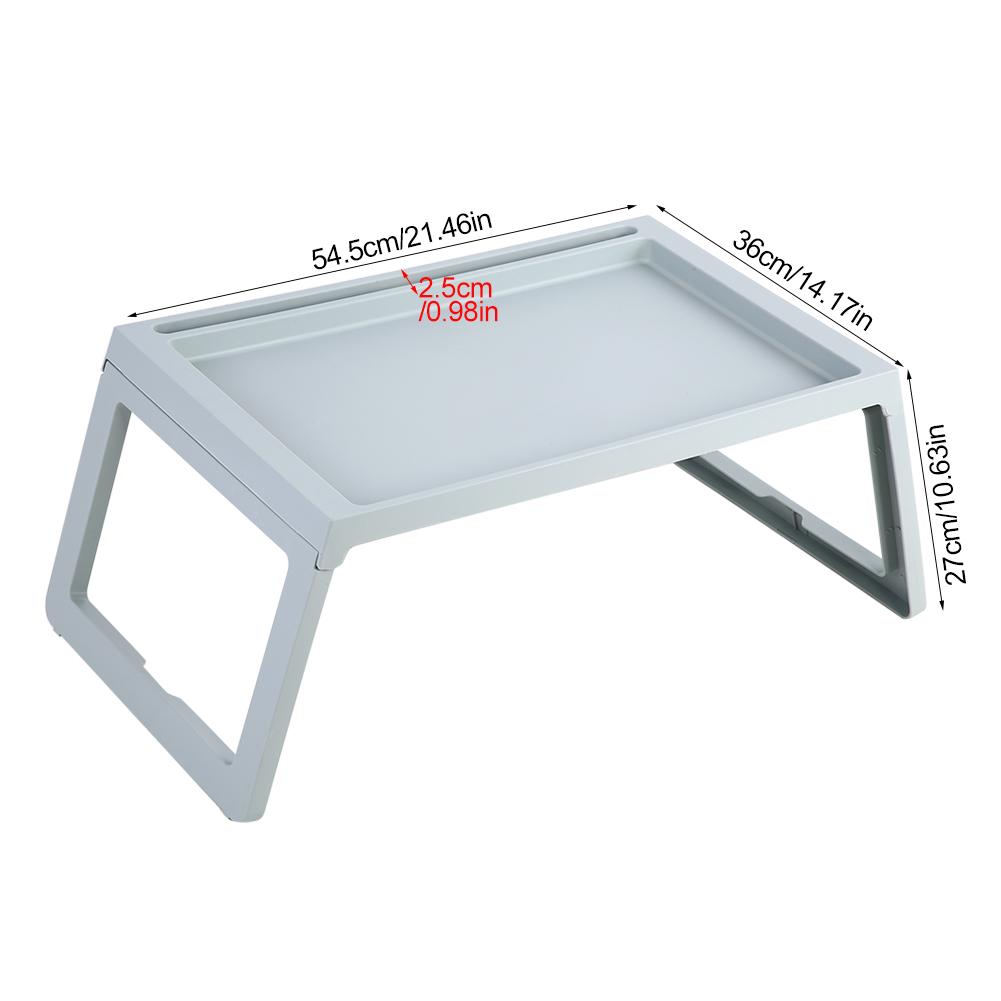 Foldable Desk Breakfast Bed Table Computer Laptop Holder Portable Serving Tray Beige