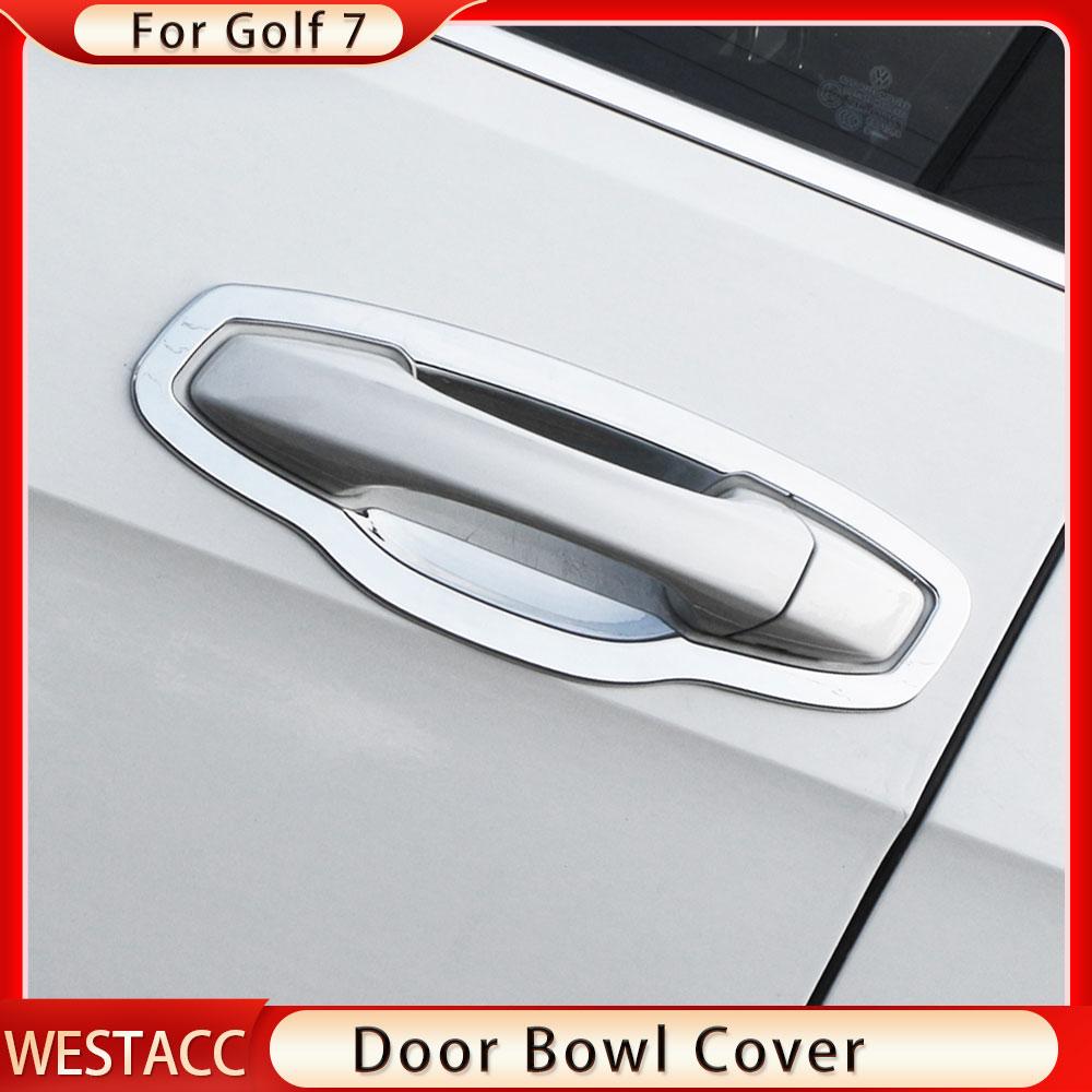 Auto Türgriff Abdeckung Tür Schüssel Abdeckung Aufkleber Trim für Volkswagen VW Golf 7 VII MK7 GTI R GTE GTD MK7.5 2012-