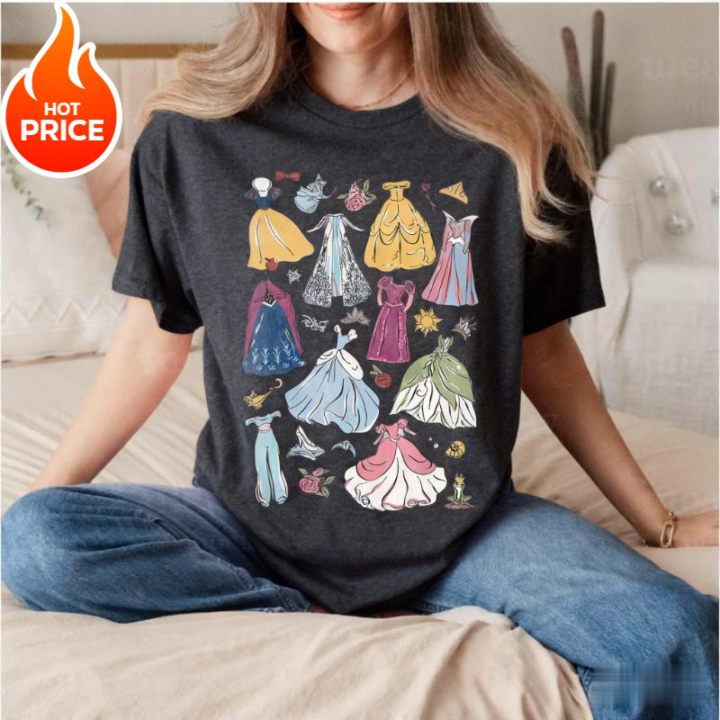 2026 Summer Princess Graphic Tshirt Unisex Unisex Fashion Cotton Quality Casual Loose Short Sleeve Classic Unisex