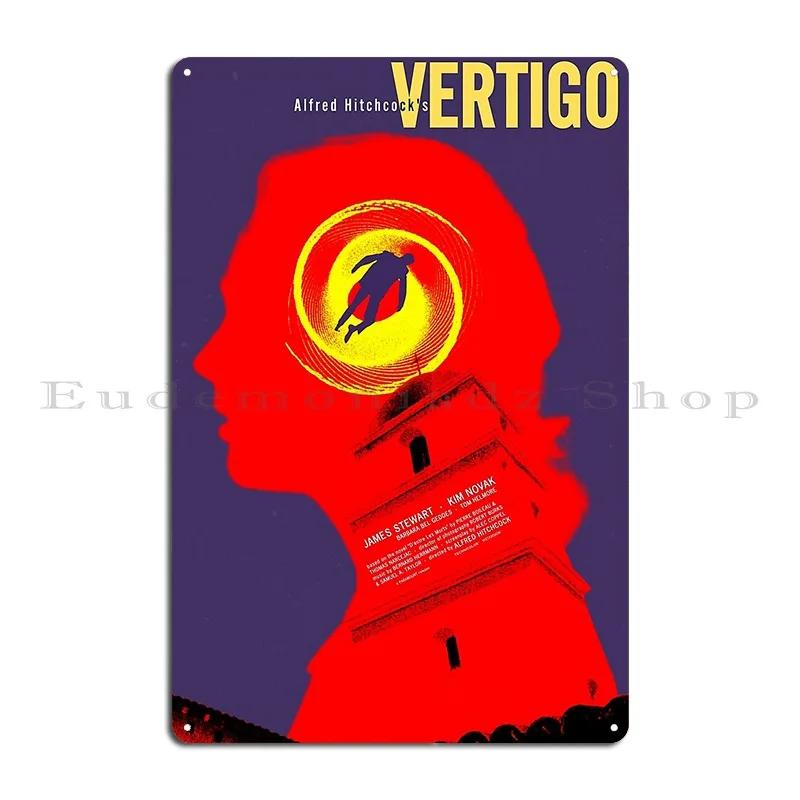 Vertigo Movie Poster Design Style B Metal Signs Club Party Club Designing Pub Iron Tin Sign Poster 20x30cm(7.8x11.8inch)