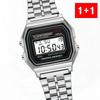 Wristwatch Digital Metal Electronic Fashion Men's and Women's Student Vintage Square