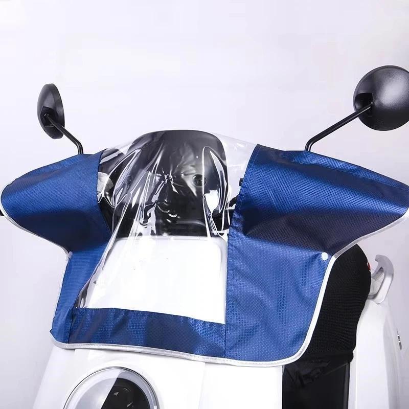 Electric Scooter Dashboard Rain Cover Waterproof Zipper Transparent Window Quick Installation for Scooter Riding Gear