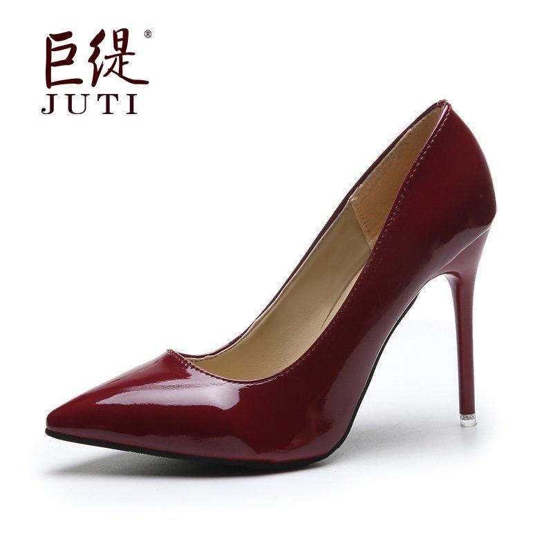 

Juti внешняя торговля большой размер женская модная обувь wish европейский и американский леопардовый принт индустрия моды высокие каблуки женская модная обувь 44 бордовый