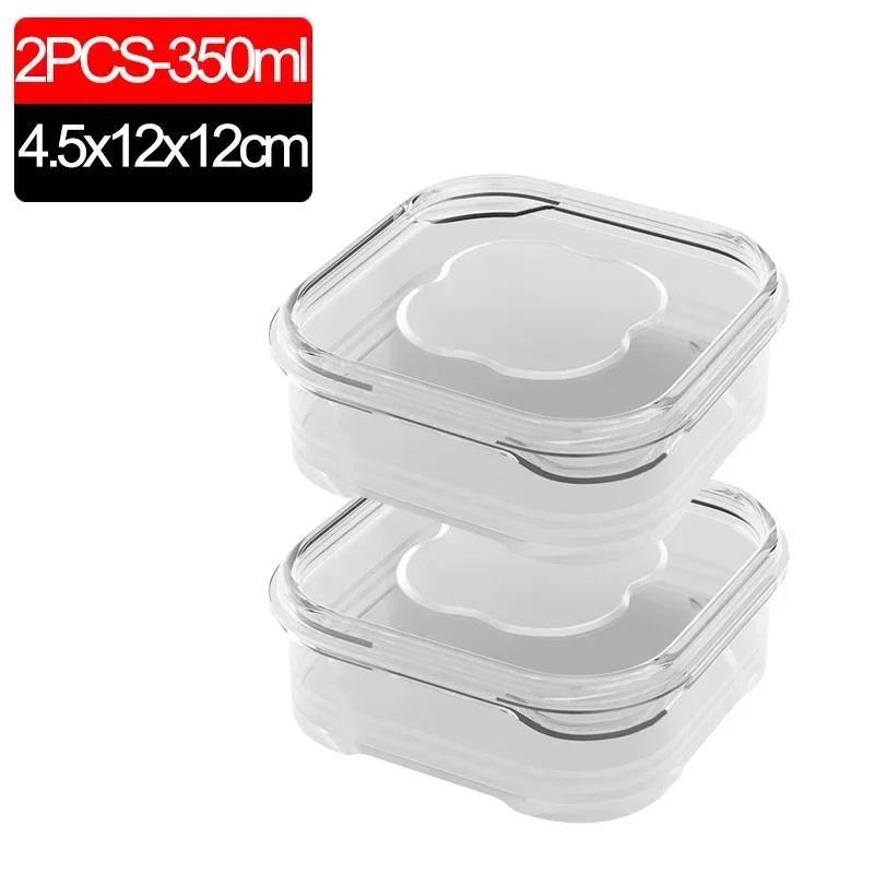 1/10 ks Malé krabičky na uchovávání potravin Lednička Mražené maso Zelenina Box na udržení čerstvosti Průhledná Kuchyňská Sealed úložná krabička