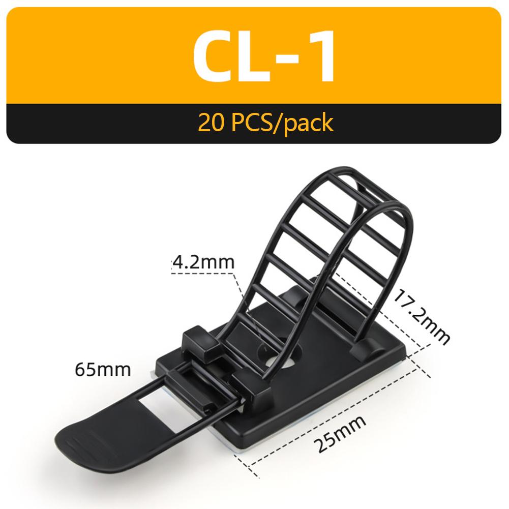 

20 шт. Регулируемый органайзер для кабелей, зажим для сматывания проводов, держатель для наушников, самоклеящийся держатель для мыши, клавиатуры, шнура, протектор для USB-зарядного устройства CL