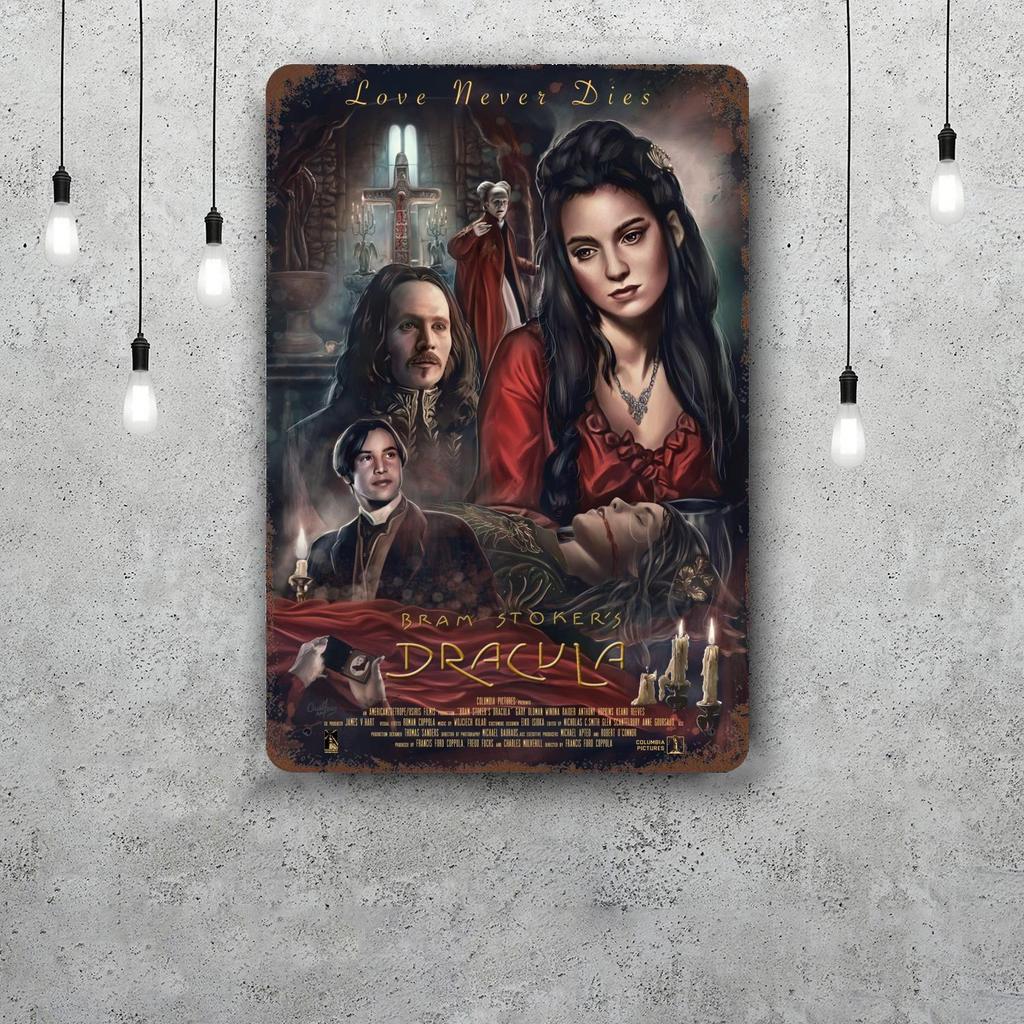bram stokers dracula Vintage Metal Tin Signs Posters Decor Retro Metal Plaque Wall Art Decor for Garage Bar