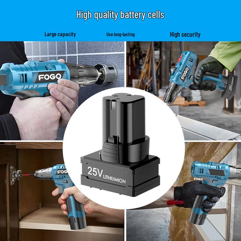 Rechargeable Electric Screwdriver with Lithium Battery (12V/16.8V/25V) - Purple Sandalwood Finish