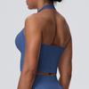 Elegant Backless Halter Yoga Bra – Seamless Breathable Sports and Fitness Vest