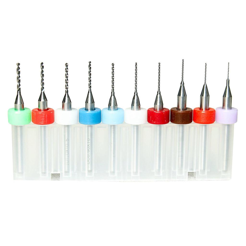 10Pcs Print Circuit Board Tip Spiral Flute Carbide Micro Drill Bits 2.0mm