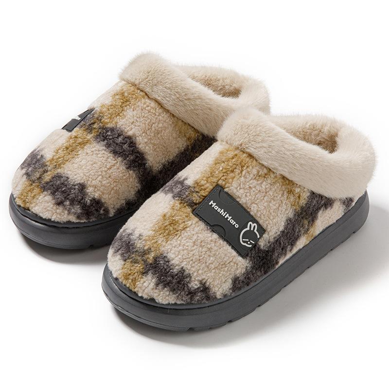 

Осенне-зимние женские хлопковые туфли носят толстую подошву, мягкие и теплые мужские домашние тапочки из хлопка Cixi 44-45 (suitable for 43-44 feet)