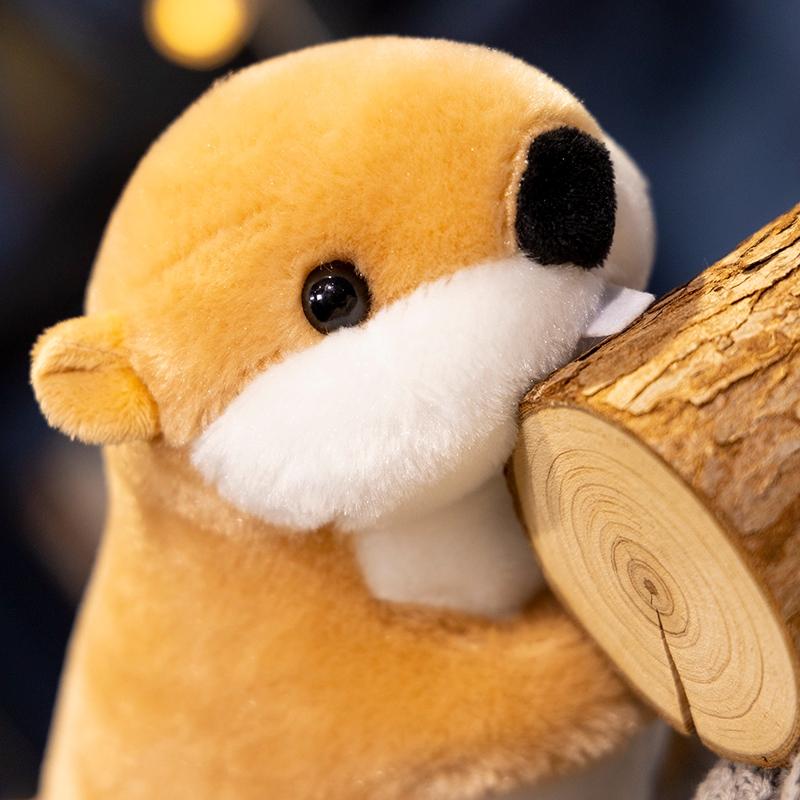 Simulation 20cm Marmot Groundhog Beaver Artificial Plush Toy Decor Funny Animals Toys Birthday Halloween Presents for Boys Girls