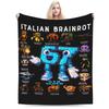 Italian Brainrot, Funny  Meme Birthday Decoration Boys  Blanket Quality Warm Soft  Throw Blanket Girls Boys Home Decor Bedspread