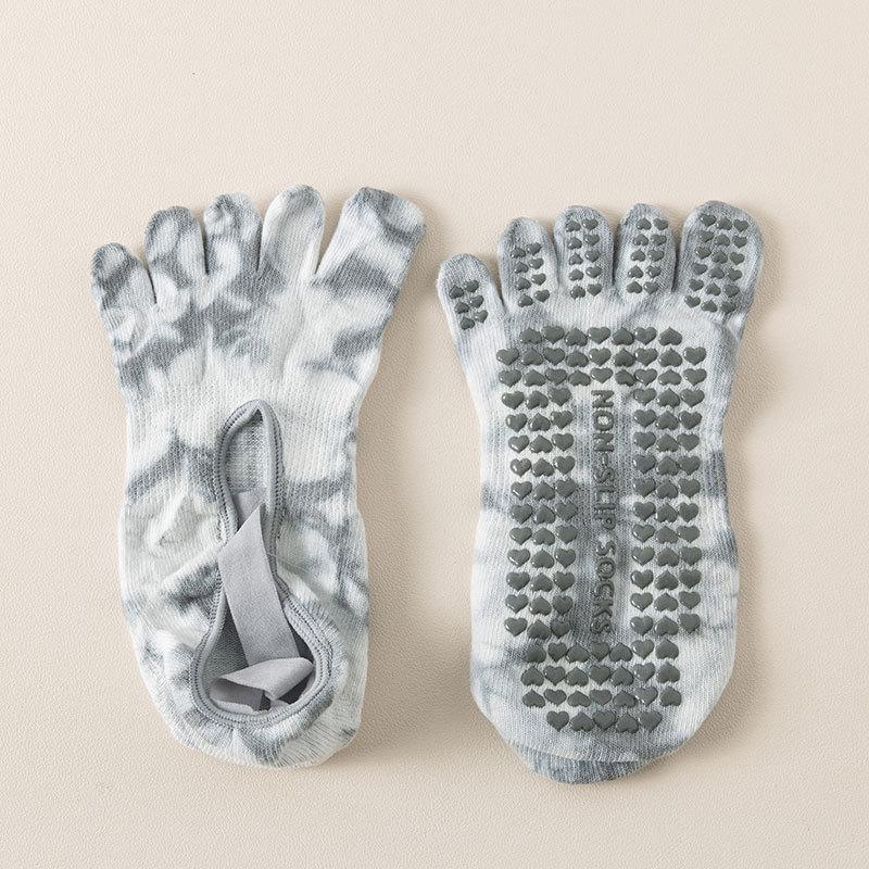 Yoga Non Slip Socks Women's Professional Five Finger Pilates Socks Sports Indoor Split Toe Socks Sweat Absorbent