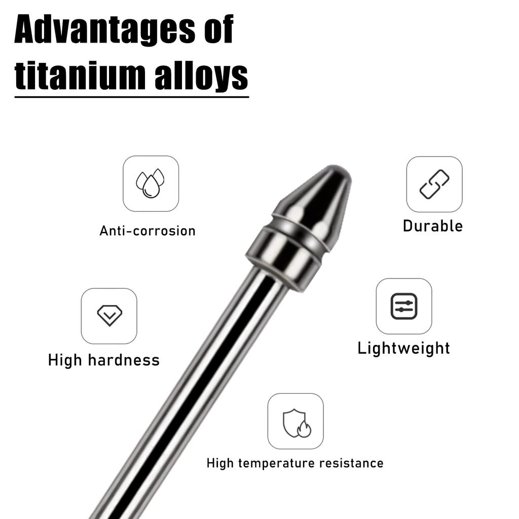 Universal Fit Fine Titanium Alloy Fine Pencil Tip for BOOX Pen 2 Lamy Digital Ballpoint Pen Replacement 2 Pieces Wear-Resistant Pro, iReader, IFLYTEK,