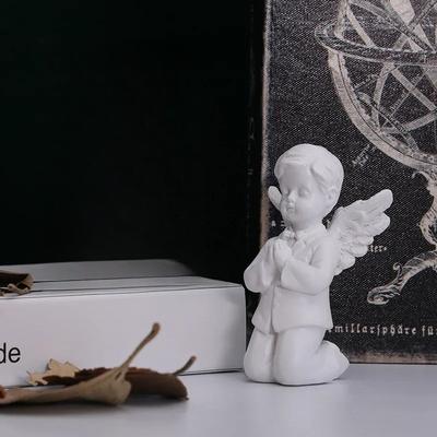 Creative Knee Leaning Cherub Resin Craft Ornament Home Angel Decoration