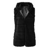 Women's Fashion Sleeveless Plush Waistcoat Faux- Hoodie Top Coat Outwear