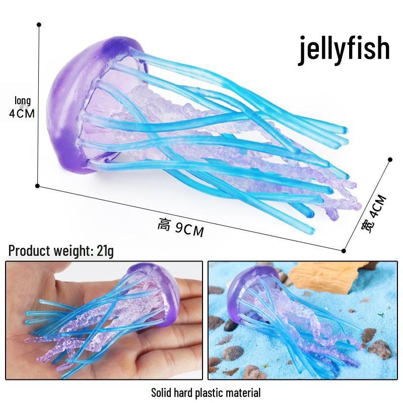 Marine Life Toy Set: Squid, Octopus & Jellyfish Figurines for Kids