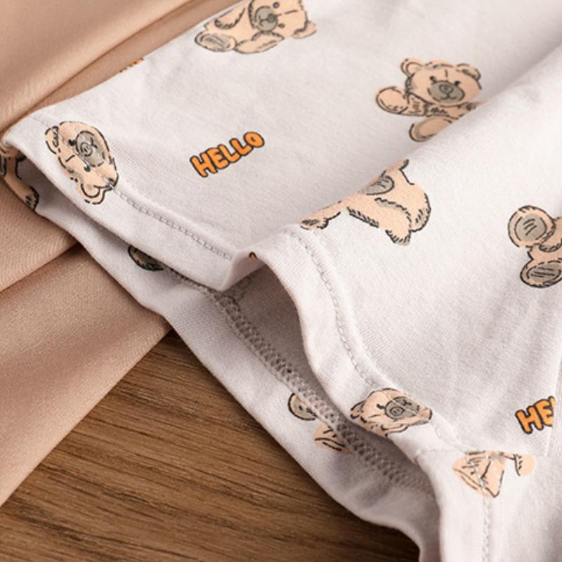 New Men Panties Set Bear Print Cartoon Printing Underwear Breathe Fashion Sexy Breathe  Waist Panties
