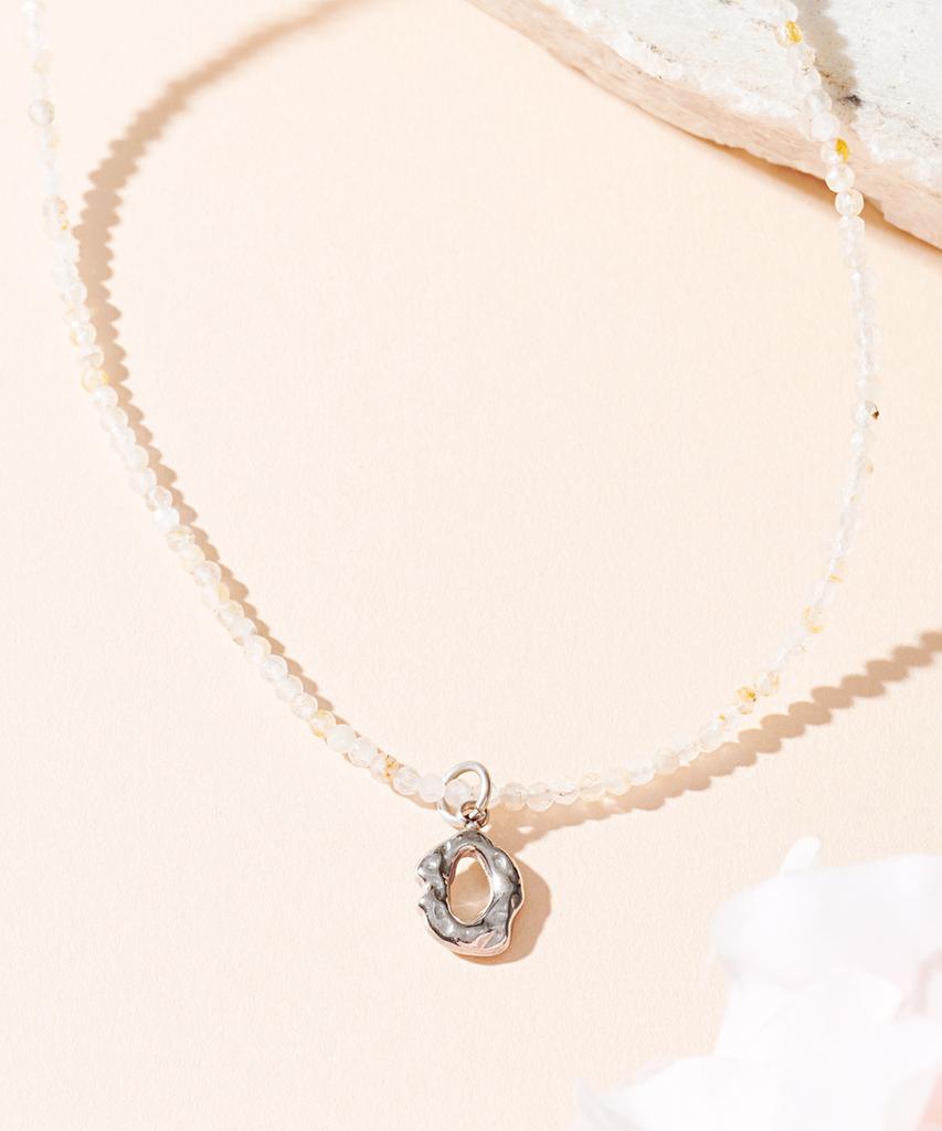 Polalita White Mini Oval Necklace (Plt-Nl-027_Be)