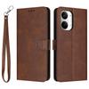 Wallet Case for Poco X8 Pro Max 5G - Leather/PU, Brown, With Lanyard