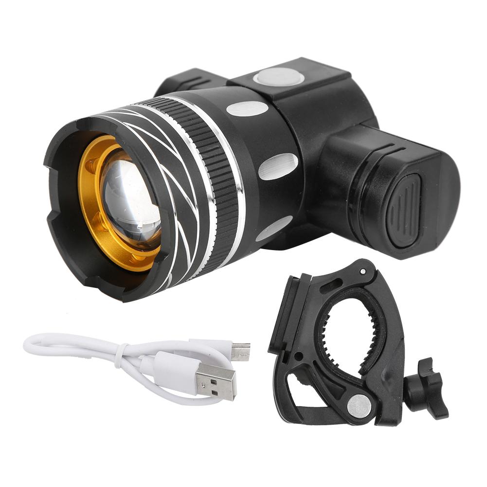 Mountain Bike Light Bicycle USB Rechargeable Headlight Rainproof Night Riding Accessories